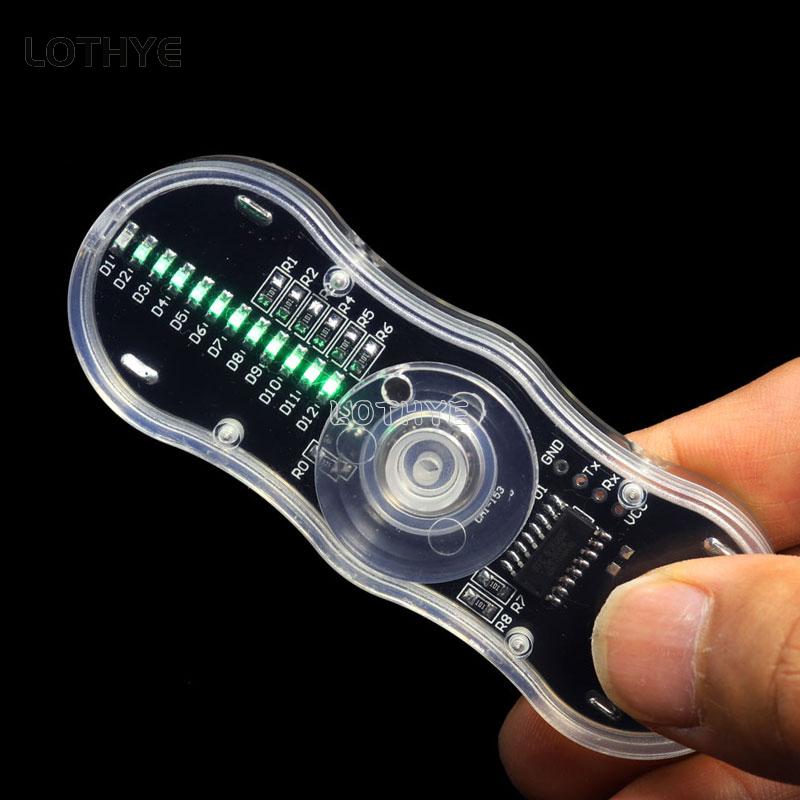 DIY LED Fidget Top Assembly Finger Flashing Rotate Soldering Gyros Practice Solder Colour Light DIY Electronic Kit Speaker DIY