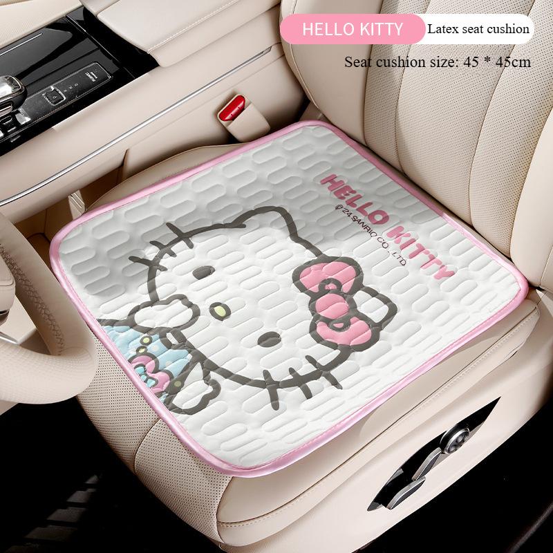 Sanrio Kuromi Car Seat Cushion Summer Ventilation Breathable Latex Cooling Pad for Vehicle Seats Comfortable Support