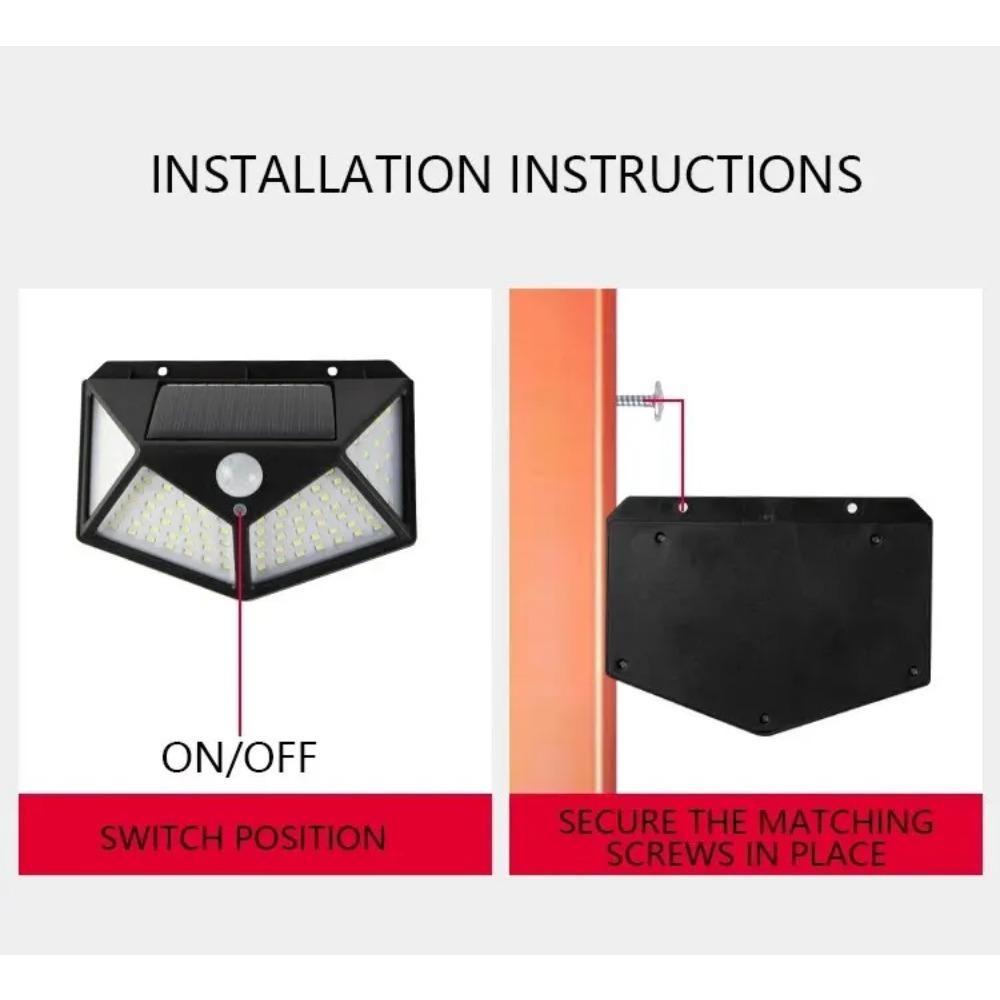 40 Вт новые солнечные светильники уличный настенный светильник PIR датчик движения 100 светодиодов солнечный свет на солнечной энергии уличный светильник для сада и двора