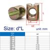 50/20/10pcs M6 M8  Barrel Bolts Hammer Embedded Nut Cross Dowel Slotted  Fittings for Beds Crib Chairs Horizontal Hole Nut