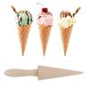 Wood Cone Roller Pastry Ice Cream Cone Mold Baking Tools for Home Dessert Shop