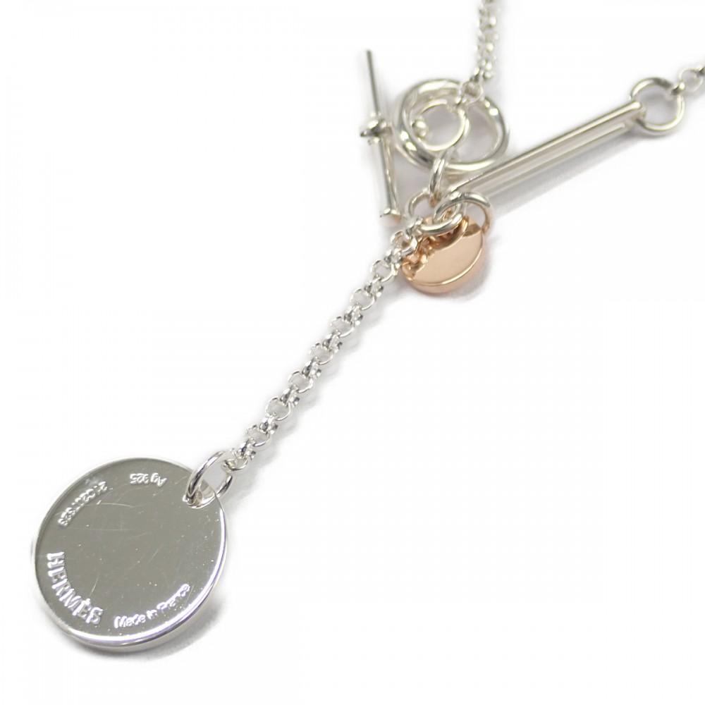 HERMES   Колье K18 Розовое Золото/Серебро925 Женское