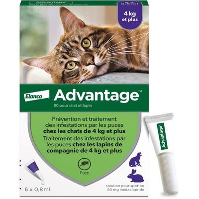 Раствор от блох ADVANTAGE Cat Rabbit +4 кг, 6 пипеток