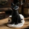 Прочная настольная статуэтка для Хэллоуина, фигурка черепа собаки/кошки, смола, готический животный, аксессуар в тематике дома с привидениями, для стола, камина, жуткий домашний настольный декор
