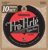 ProArte Classical Guitar D'Addario Strings, Silver/Black, Normal, EJ49, 10-Pack
