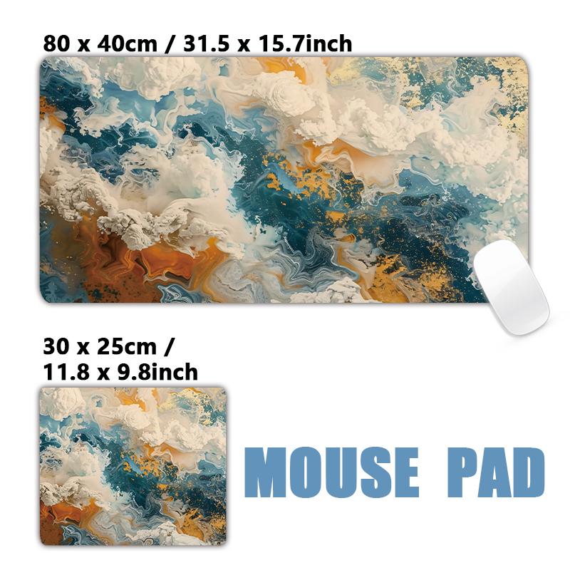 Abstract Fluid Flowing Colorful Pastel Gradients With Marble Effect Fluid Xxl Large Mouse Pad Desk Mat Mousepad