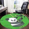 1pc Panda Bamboo Office Round Area Rug,  Mat Suitable ForOffice, Under Office Chairs Bedroom Living Room Home Decor, Room Deco