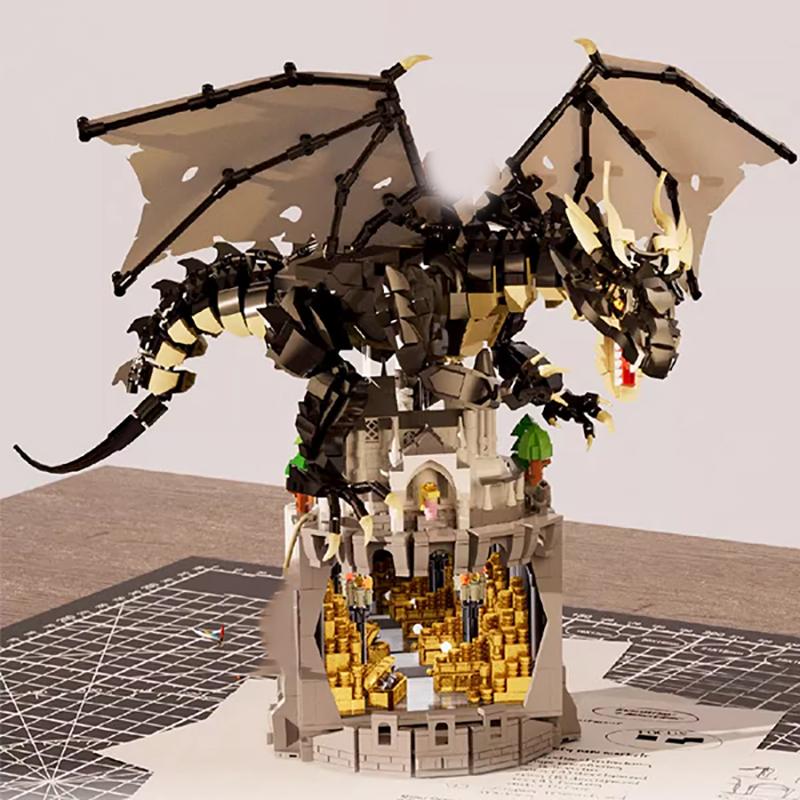 2363PCS Creative Expert Dragon's Cryptic Cache Building Model,Treasure Adventure Blocks Assembly Brick Model Kit Adult Kids Gift