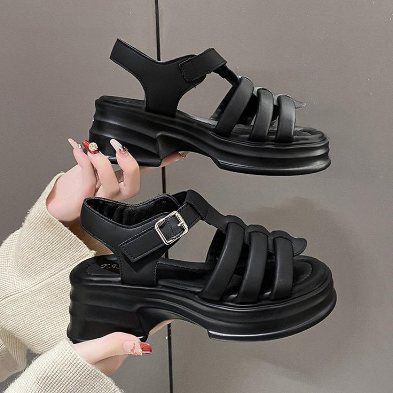 Сандалии на толстой подошве, женские летние новые удобные модные туфли