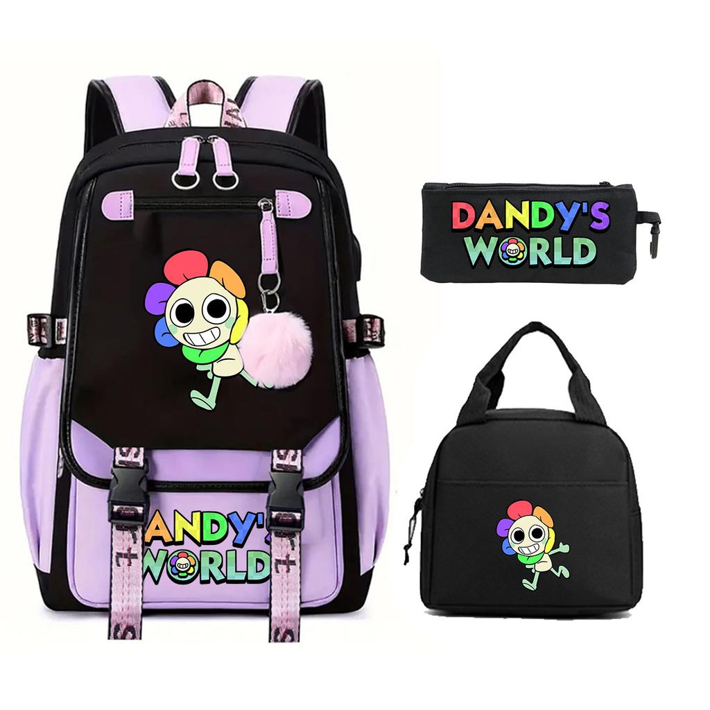 Модный рюкзак с принтом Dandy's world, трансграничный тренд, универсальная студенческая сумка для кампуса для мужчин и женщин