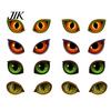 Scary Eye Wall Decor 12/16Pcs Halloween 3D Lighted Eyes Decoration, Glowing Spooky Sticker, LED Light-Up for Walls, Windows, Doors, Holiday