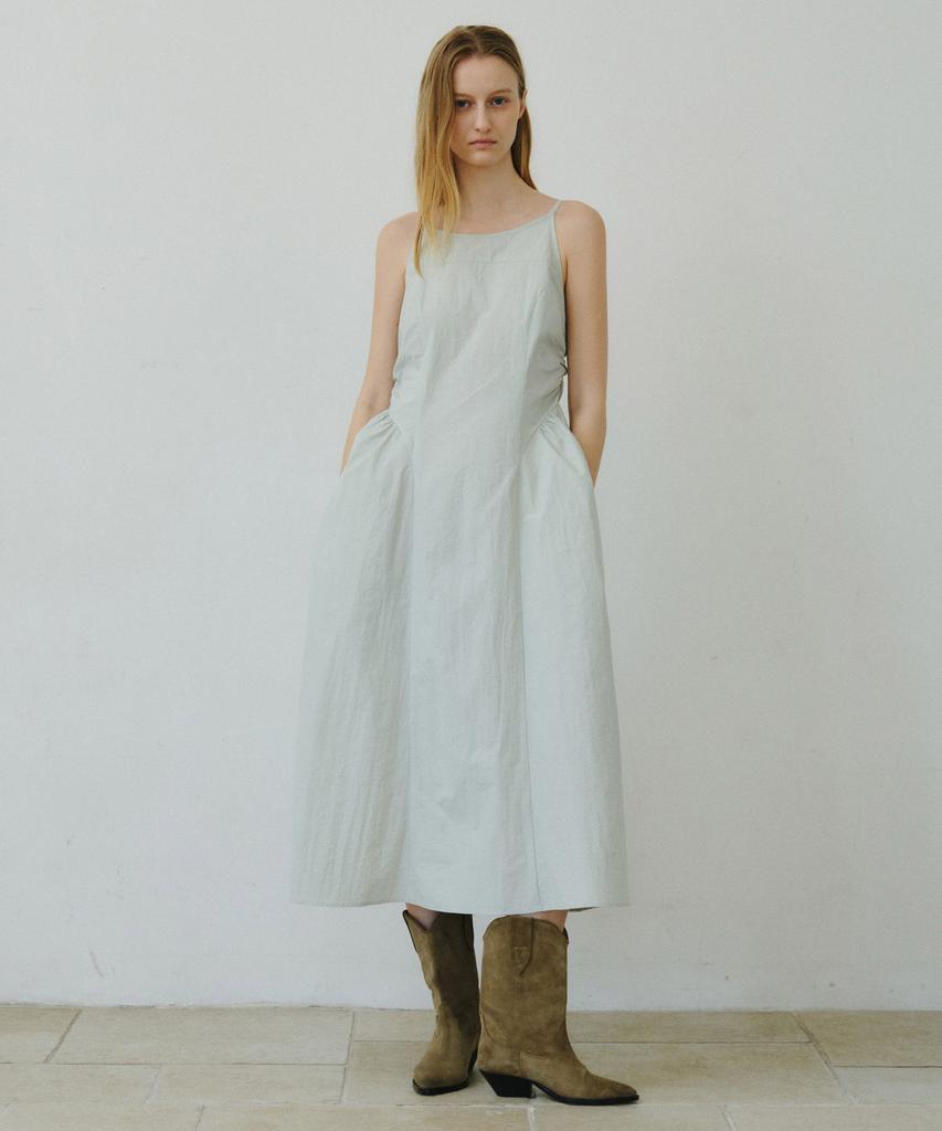 Mais Halterneck Mais Puff Sleeve Dress / Mint