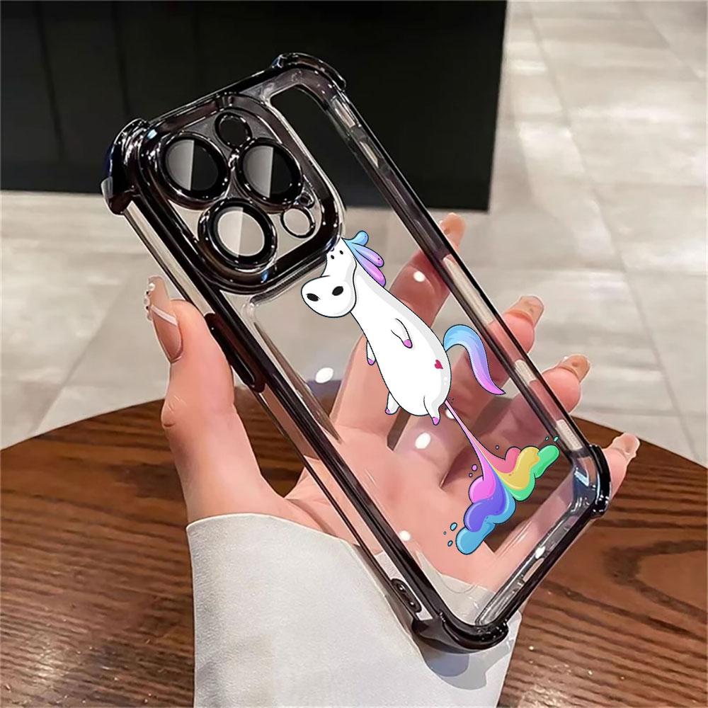 Unicorn Rainbow Case For Samsung Galaxy A57 A37 A07 A17 A56 5G A55 A54 A52 A53 A36 A34 A35 A73 A26 A25 A16 A06 Clear Phone Cover