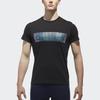 Adidas Gfx Rainbow Logo Print Casual Short Sleeve T-Shirt Men Tops Black CX4991