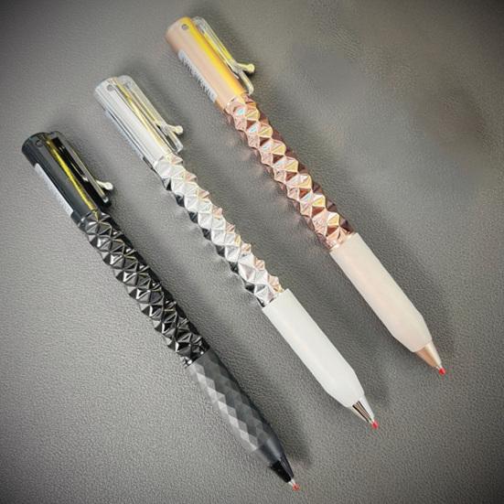 Геометрическая металлическая хрустящая ручка, хрустящая сенсорная ручка, морфинговая шариковая ручка для снятия стресса, 0,5 мм, выдвижная гелевая ручка для школы и офиса