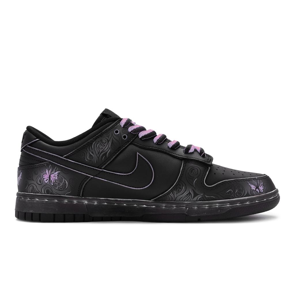 Nike Dunk 811 Manufacturing, Night Butterfly Slip Resistant Low top Skateboard Shoes Men's Black Pink DD1391-100(Team80-)
