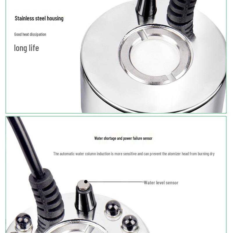 12 В Ультразвуковой туманообразователь с одной головкой на солнечной батарее, увлажнитель