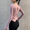 Women's Sexy Long Sleeve Yoga and Fitness Top, Quick-Drying, Slim Fit for Autumn and Winter