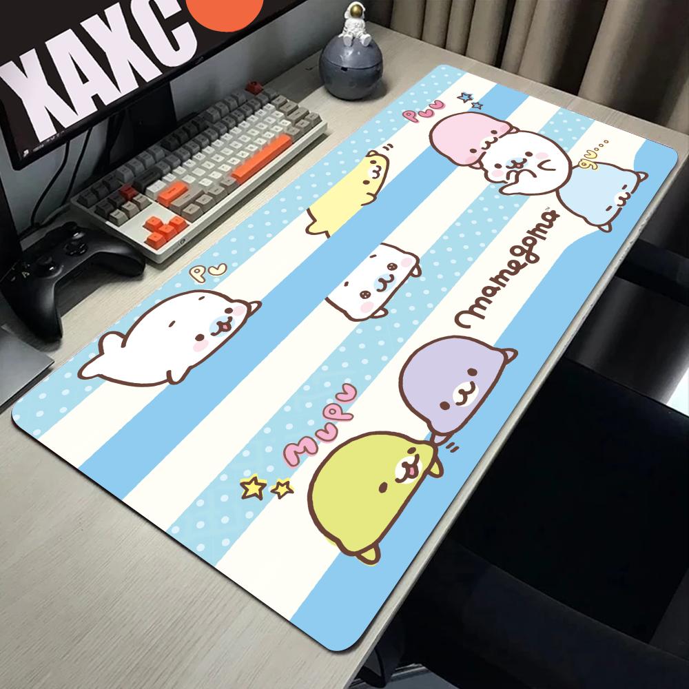 Милая Mamegoma Большая Игровая Коврик для Мыши Коврик для Компьютерной Мыши PC Геймер Ноутбук Коврик для Мыши Офис Коврик для Мыши Силиконовый Коврик для Клавиатуры Настольный Коврик
