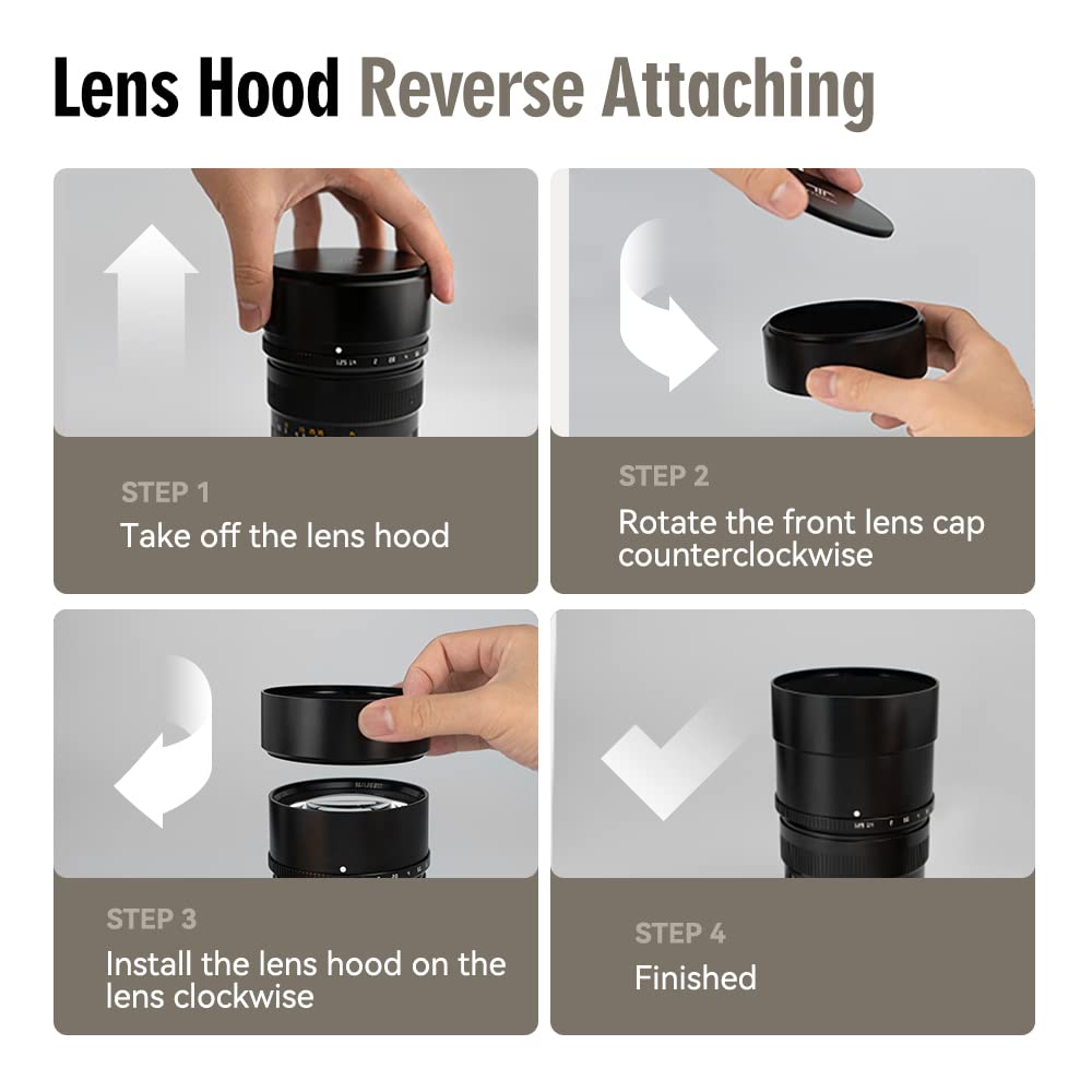 TTArtisan 90mm Full Frame Camera Lens Compatible with Sony A9 A7 A7C A7II A7III A7R A7RII A7RIII A7RIV A7S A7SII A7SIII F1.25 E-Mount