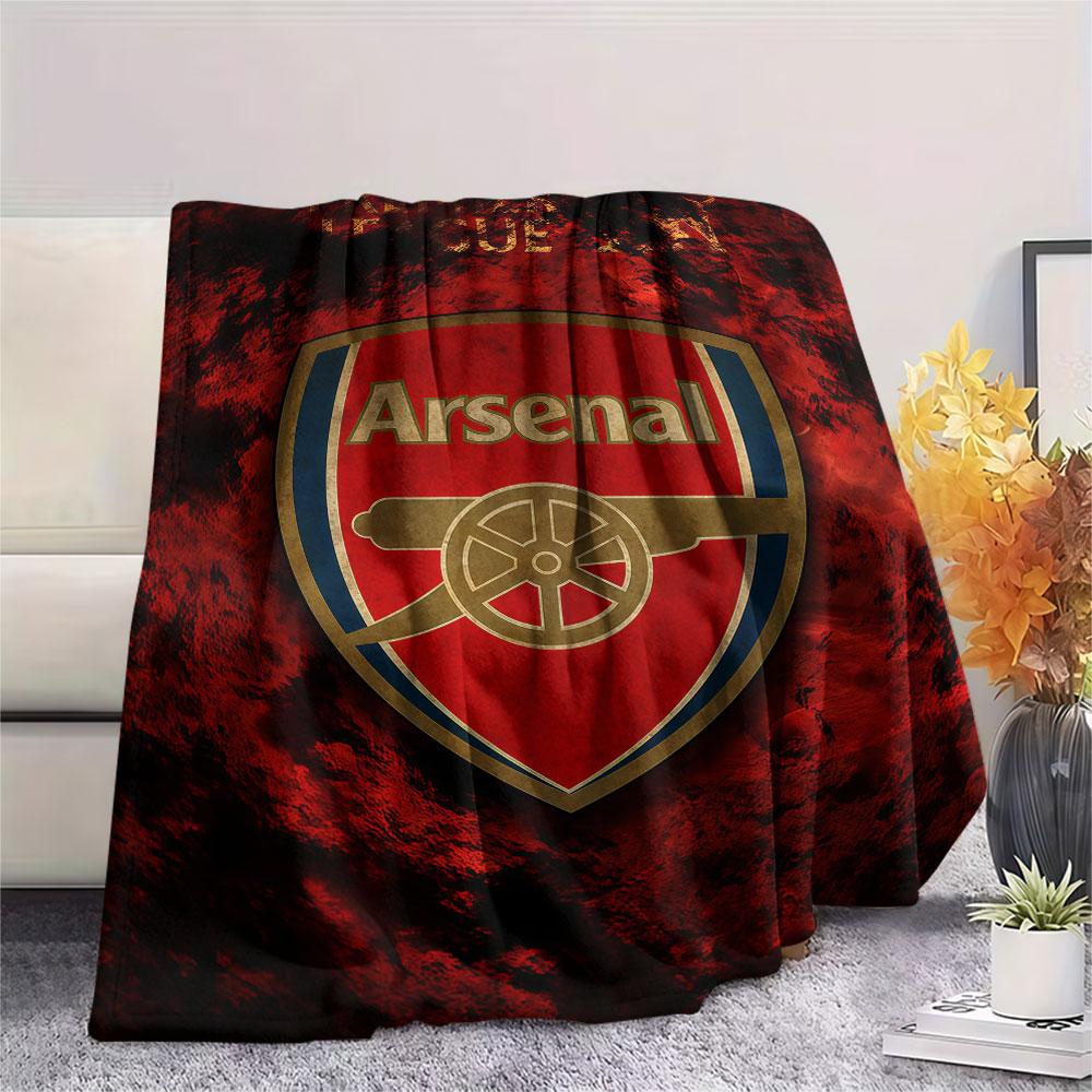 1PC Arsenal F Patterned Flannel Blanket Suitable For All Seasons for Home Decor Warmth and Comfort Gifts Holiday Present