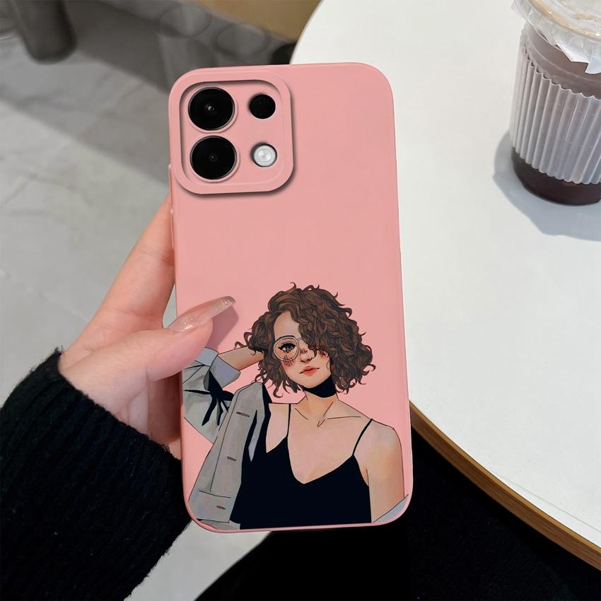 Для Oppo Realme 5 6 7 8 9 10 Pro Plus K12 A5 A5X чехлы для телефонов Sweet Girl Patterns Liquid Silicone Advanced Anti Slip Protective Shell для корпуса Oppo