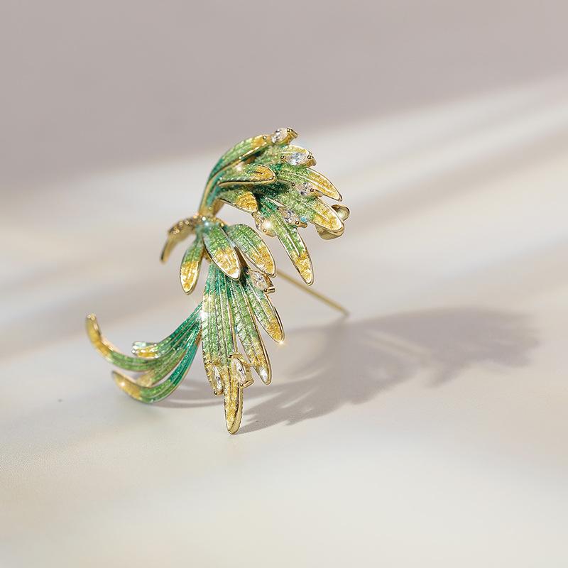 Senior Brooches Flower Leaf Brooch Pins for Women Suit Pendant Fashion Brooches Jewelry