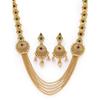 Gold Plated Necklace Kundan Studded Multistring Necklace Set For Women