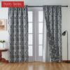 1 шт. серия Nuan, 60-70% светонепроницаемые жаккардовые серые затемняющие и прозрачные двухслойные шторы в стиле ретро для декора окон гостиной и спальни