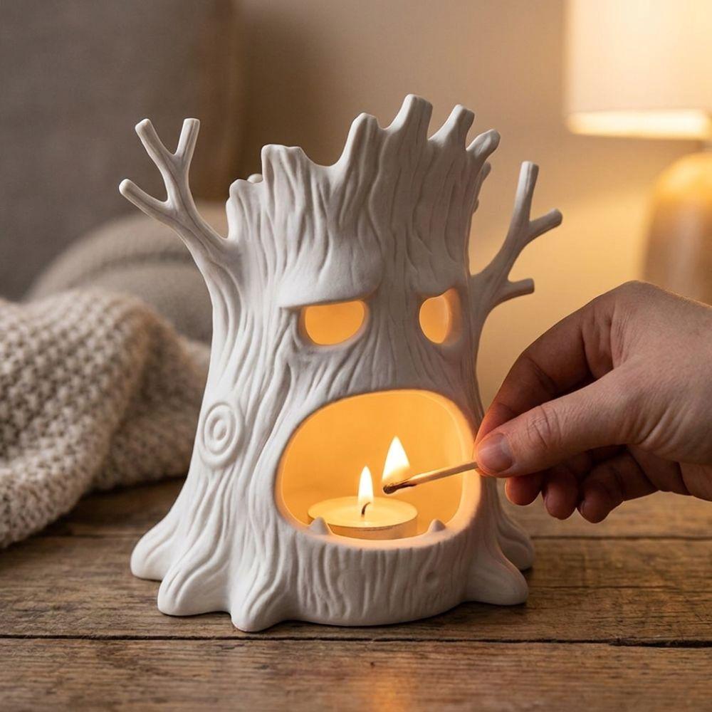 Spook Halloween Tree Spirit Candle Stand 3D Printed Forest Tree Candlestick Halloween Party Gift