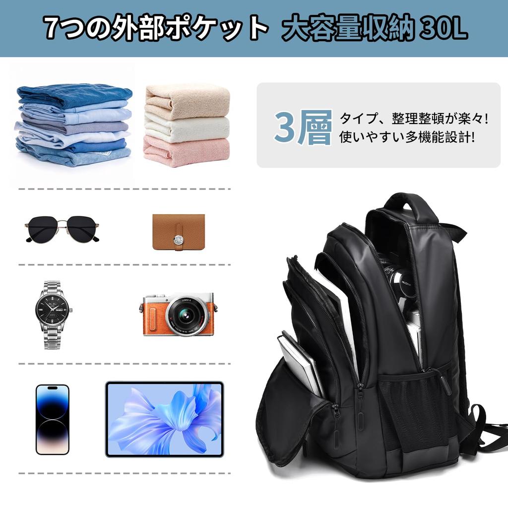 Популярный деловой рюкзак, большой, 3-слойный, многофункциональный, поликарбонатный, деловой, повседневный, может быть унисекс [SPOSING] мужской рюкзак, стильный, [35 л]