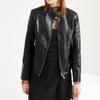 Women's Elegant Stand-up Collar Solid Jacket 2022 Female Three-dimensional Pattern Coat S-4XL New Pu Faux Leather Jacket Women