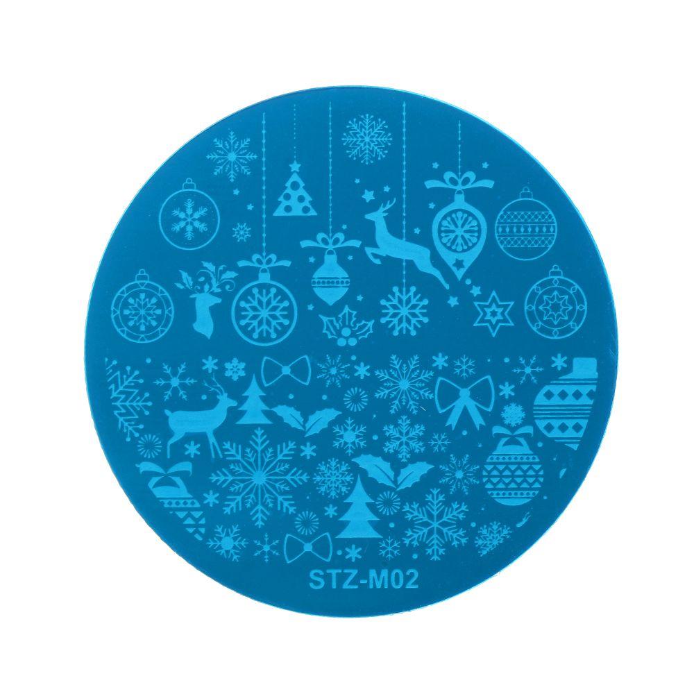 Manicure Snowflake Santa Claus Nail Stamp Polish Templates Stencils Molds Nail Stamping Plates