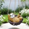 Садовый декор ленивец, подвесная статуэтка ленивца для улицы, двора, патио, вечеринки, милые фигурки ленивца на качелях