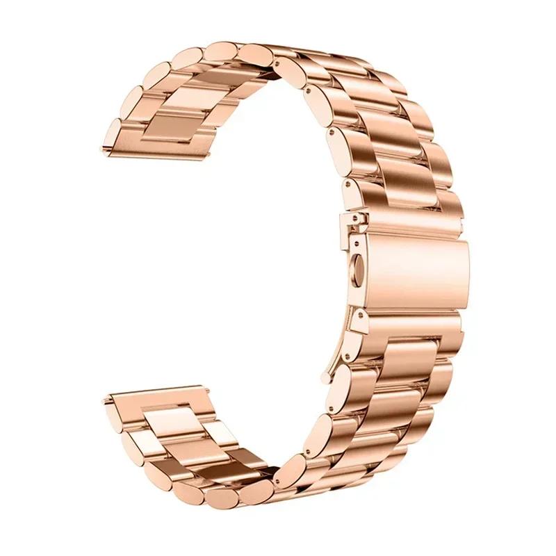 Металлический ремешок из нержавеющей стали для Samsung Galaxy watch 7/FE/6/5 pro/4/Classic 20 мм 22 мм браслет amazfit GTS-GTR-4-3-2e-mini ремешок