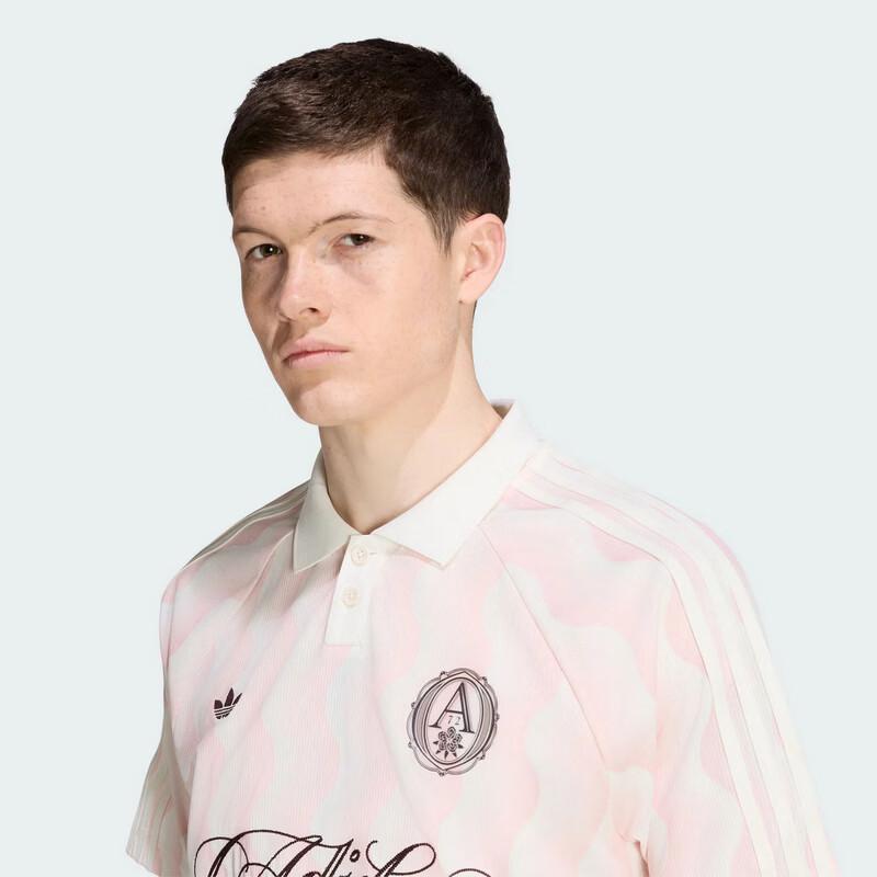 Adidas Originals Men's Wavy Texture Loose Fit Polo Shirt
