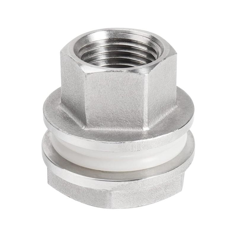 Weldless Bulkhead,1/2" NPT Compact Bulkhead Fitting for Mash Tun Brew Kettle,With Strong Food Grade Gaskets