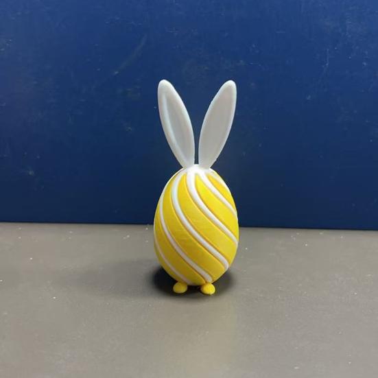 3D-печатное спиральное пасхальное яйцо Уникальная сенсорная игрушка-антистресс с ушками кролика для взрослых Снятие стресса Наполнители для пасхальной корзины Товары для вечеринок