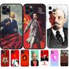 Черный чехол из ТПУ для iPhone 5 5S SE 2020 6 6S 7 8 plus x 10 XR XS 11 12 13 mini pro MAX задняя крышка Ленин Флаг Советского Союза