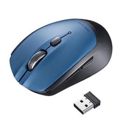 Беспроводная мышь Sanwa Supply с синим светодиодом, 5 кнопок, синяя MA-WB509BL