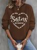 2025 Women's Casual Round Neck Loose Pullover Digital Print Hoodie