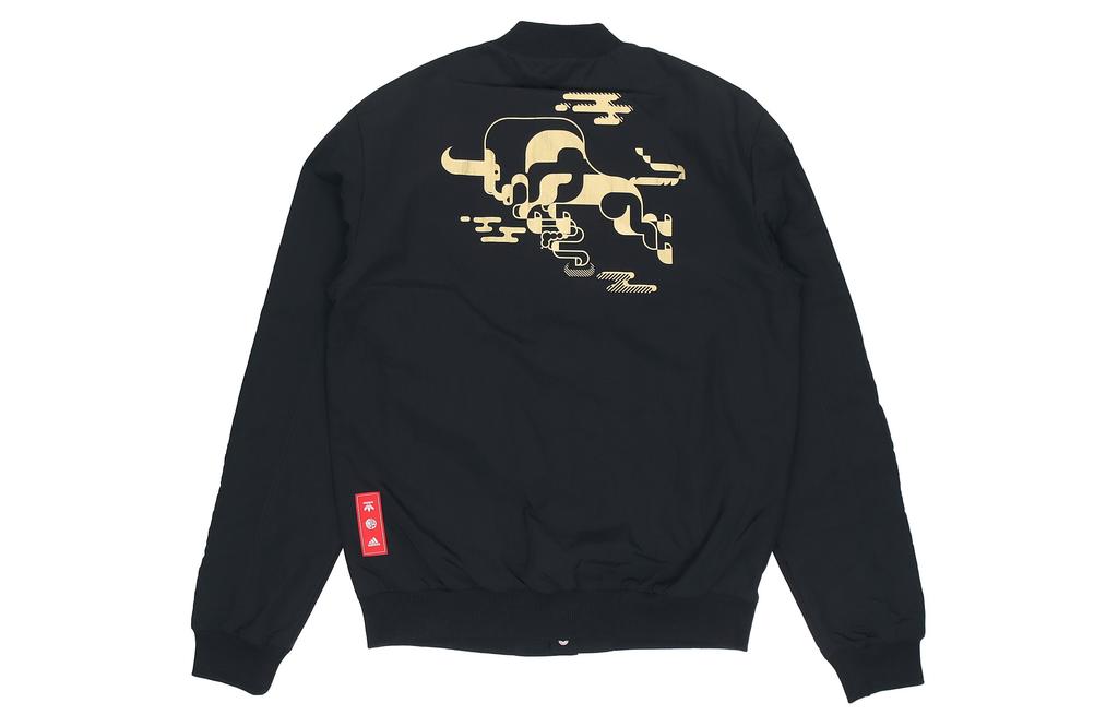 Adidas MUFC Jackets Men's Black Baseball Collar Moderate Pilot GU6960