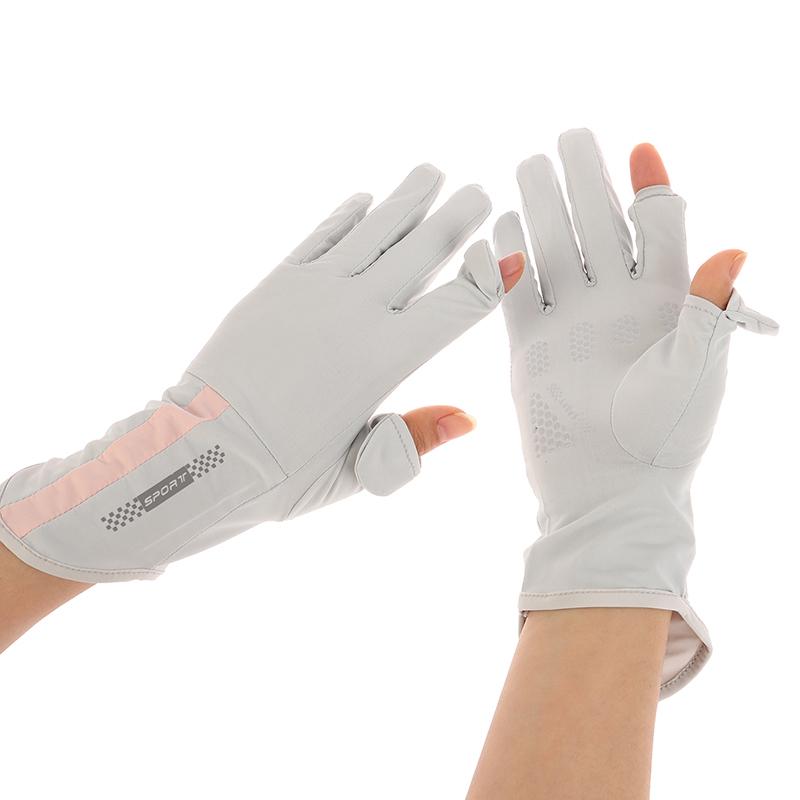 Летние солнцезащитные перчатки Ice Silk Anti-Ultraviel Dew Finger Touch Screen Перчатки