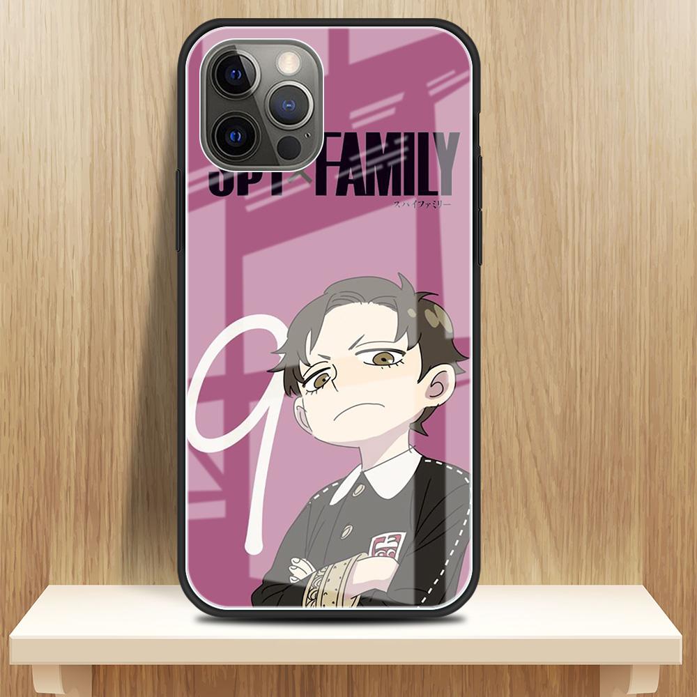 Чехол из закаленного стекла для Apple iPhone 13 12 Mini 11 Pro XS Max SE 2020 XR 7 8 Plus X 6 6S задняя крышка телефона SPY FAMILY Anime Funda