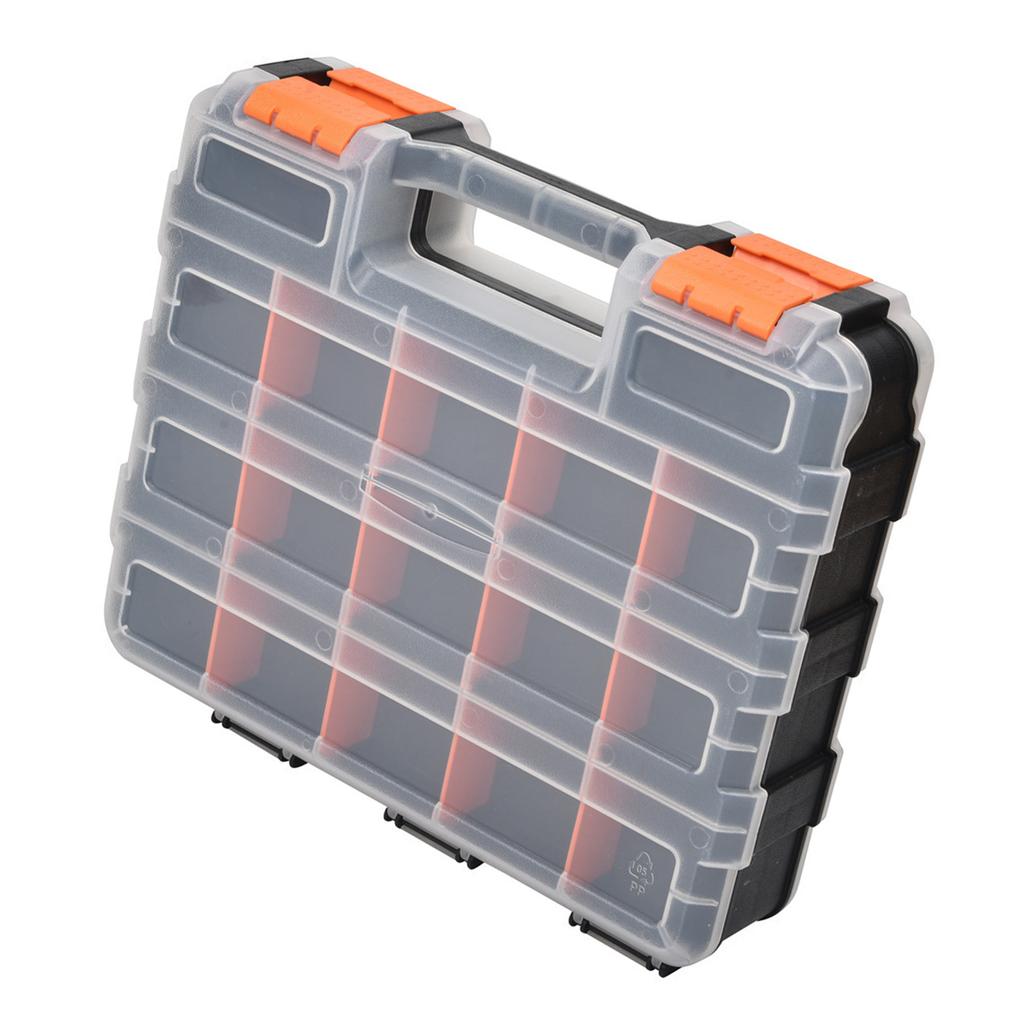 Double Side Tools Box Hardware Tool Container Bin Small Parts Storage Case Plastic Sorting Box Display Storage Case