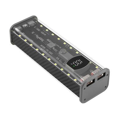 Корпус Power Bank для 4x21700 плоских аккумуляторов с двойным выходом, зарядная коробка 22,5 Вт