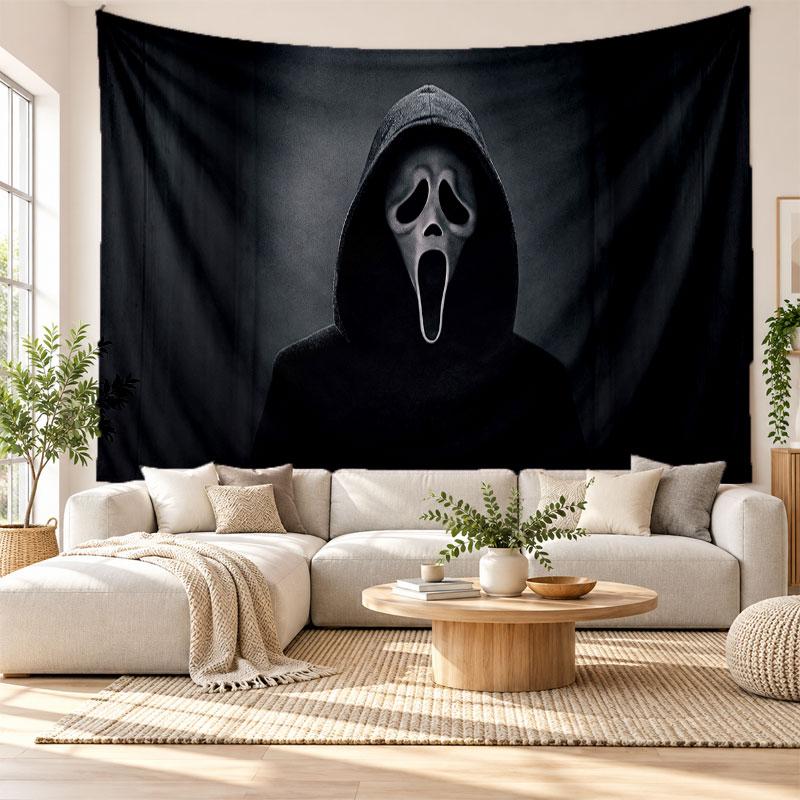 Scream Ghostface Wall Tapestry Home Decor Hanging Cloth Art Background Tapestry for Bedroom