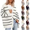 Women's Cardigan Front Oversized Buttons Lightweight Sweater V Neck Long Sleeve Loose Cardigan Knitwear