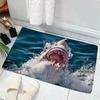 3D Акула Креативный Входной Коврик Глубоководная Акула Коврик для Двери Ванной Противоскользящая Накладка Кухонный Коврик Приветственный Коврик Дверной Коврик Вход