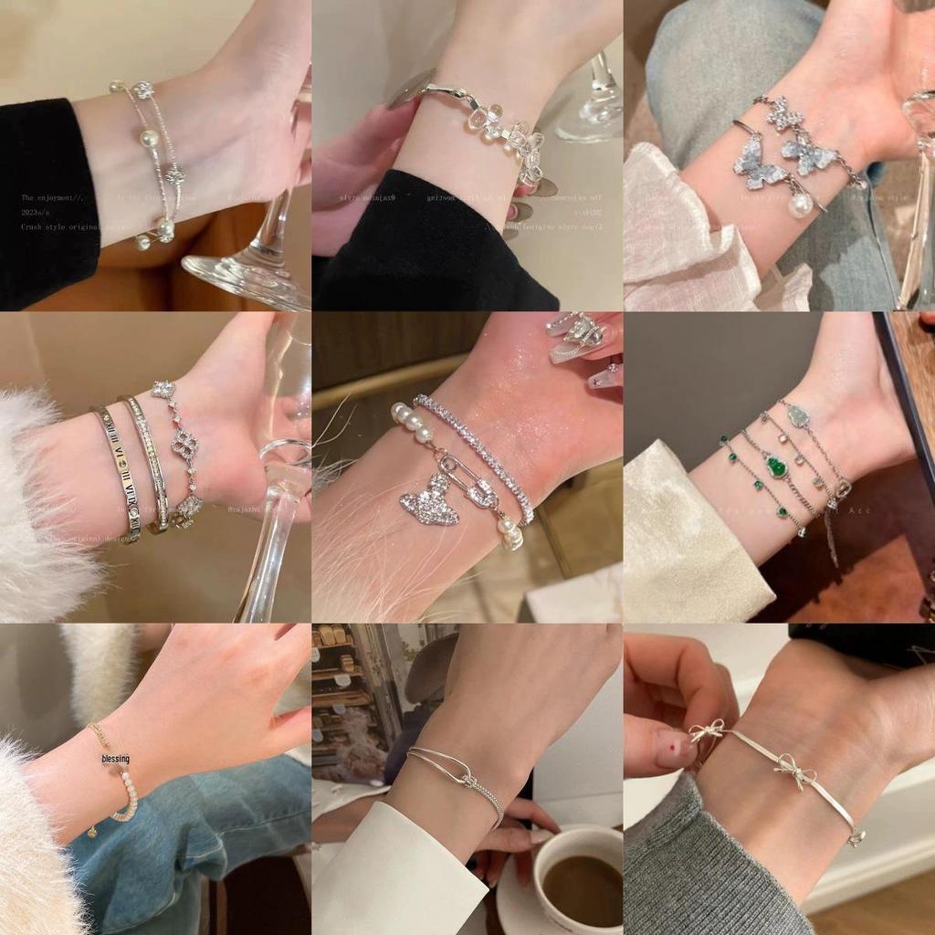 Изысканный браслет с жемчугом Сатурна и цирконами для женщин - Роскошные нишевые украшения